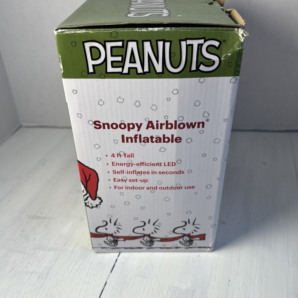Gemmy 4' Airblown Lighted Peanuts Snoopy Christmas Inflatable 1257‎ - Picture 2 of 8